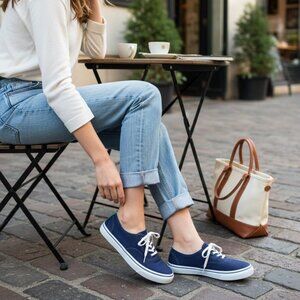 TORY BURCH Murray Logo Canvas Grosgrain Sneakers